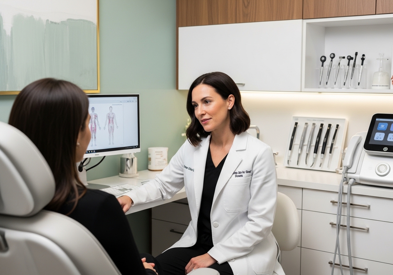 Medical professional providing expert consultation at Skën Med Spa