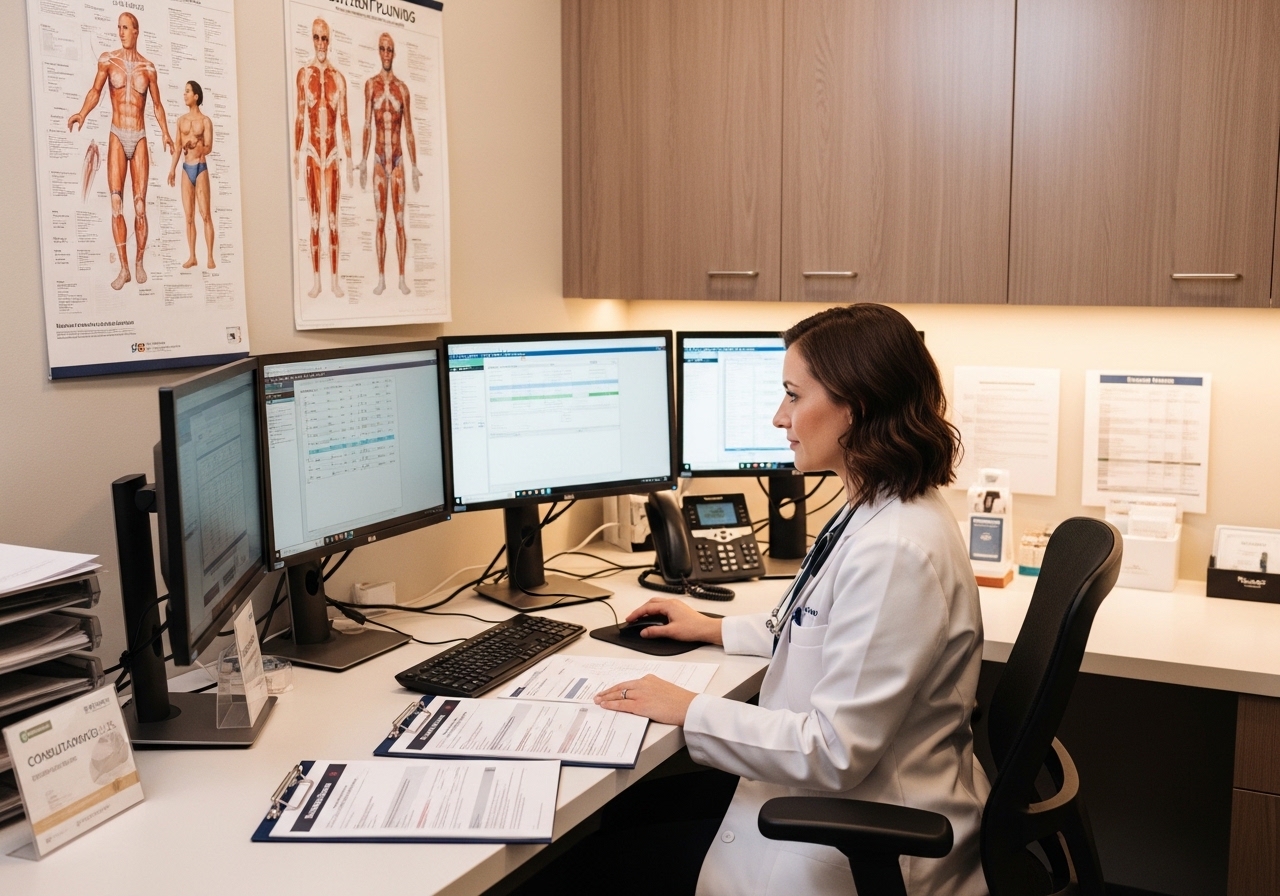 Medical practitioner developing comprehensive treatment plans