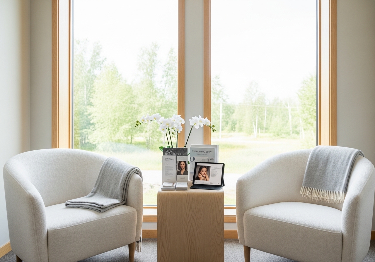 Welcoming medical spa consultation room designed for personalized wellness planning