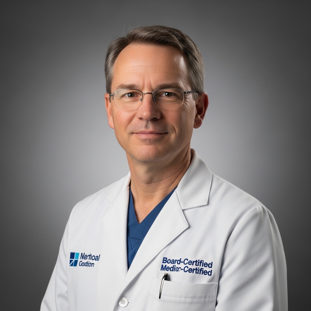 Professional headshot of board-certified medical practitioner