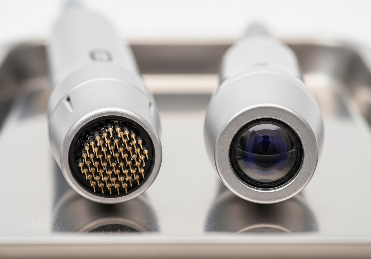 RF microneedling device and Erbium YAG laser equipment for combination treatment