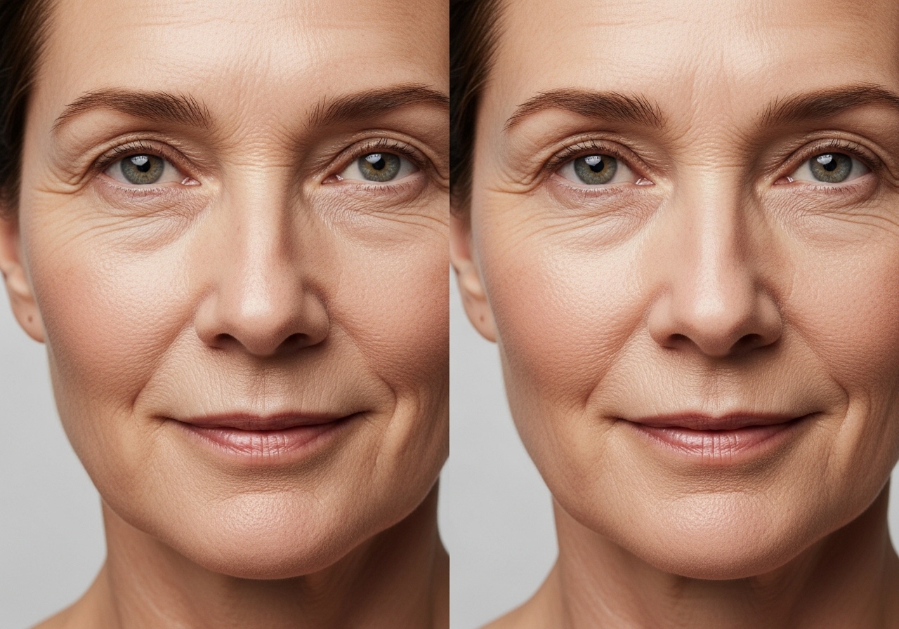 Healthy, rejuvenated facial skin showing full CO2 laser treatment results