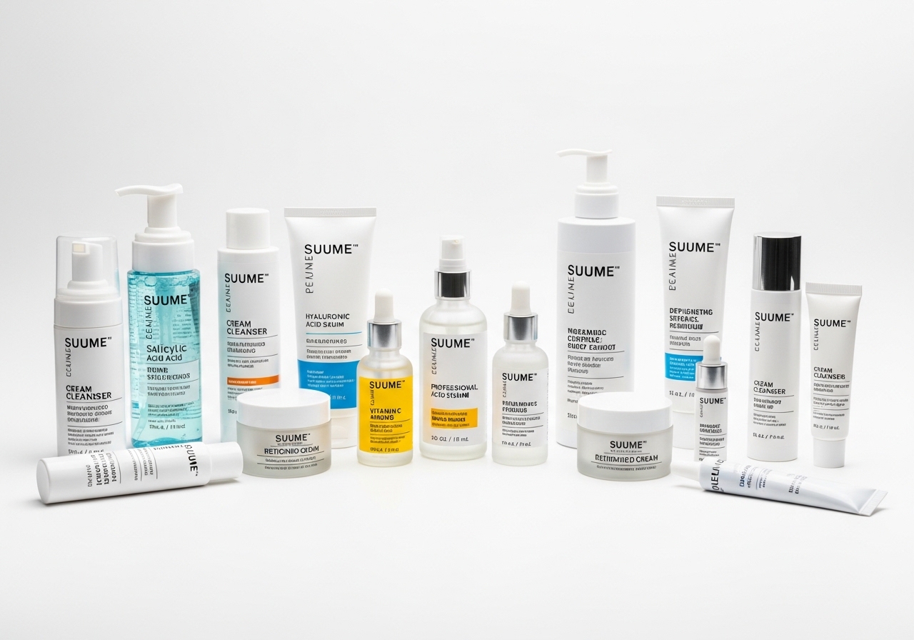 Medical-grade skincare products and professional treatment serums