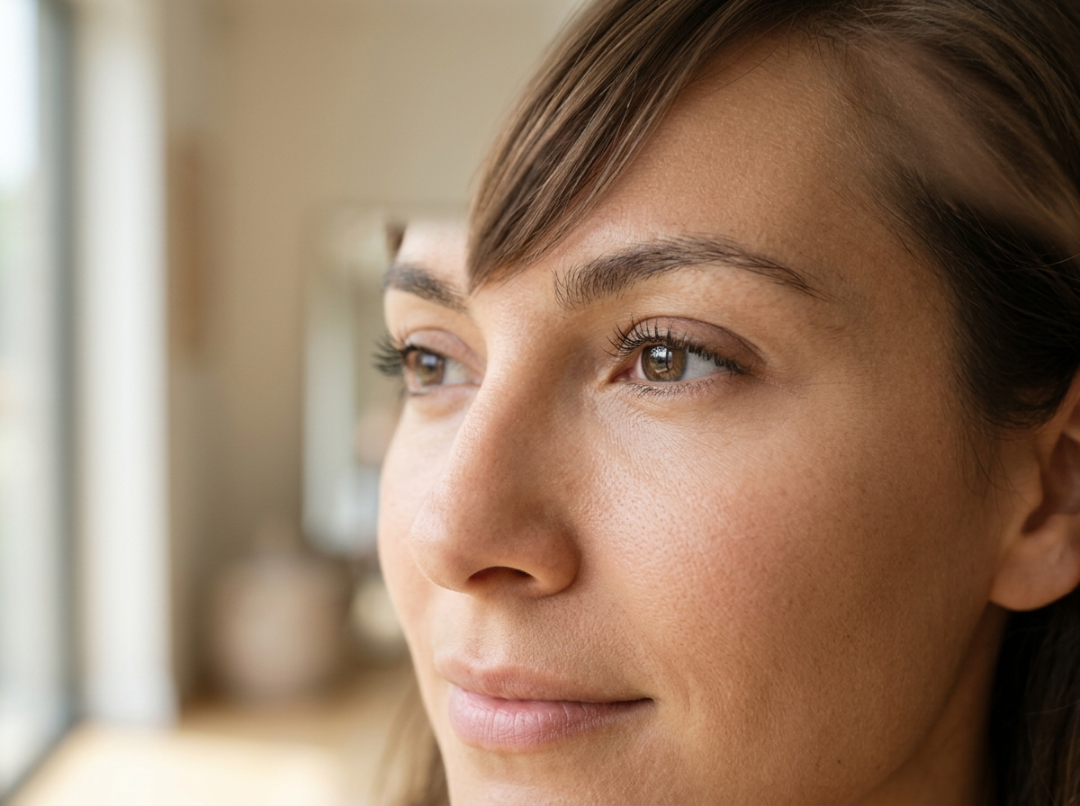 Close-up showing smooth, refreshed under-eye area after filler treatment