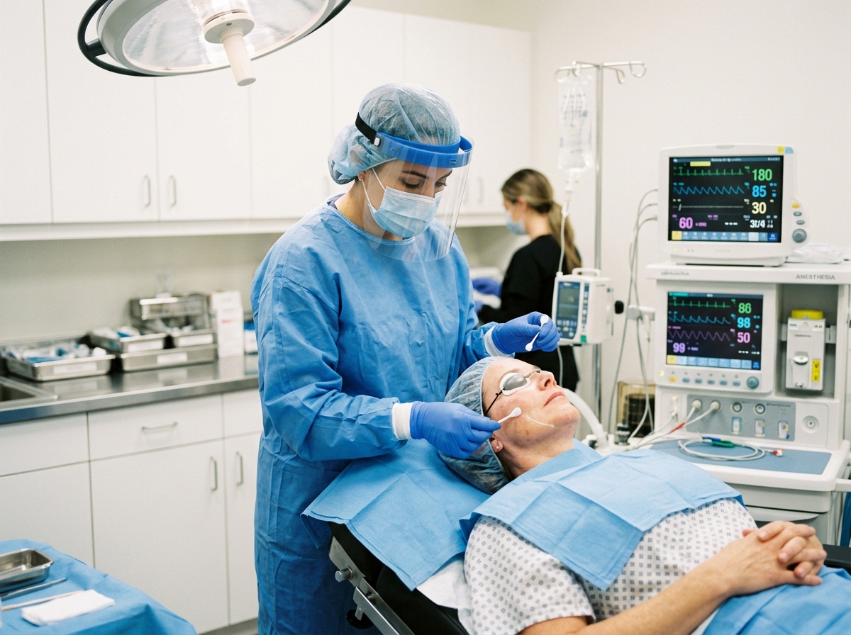 Advanced deep chemical peel treatment with medical safety protocols