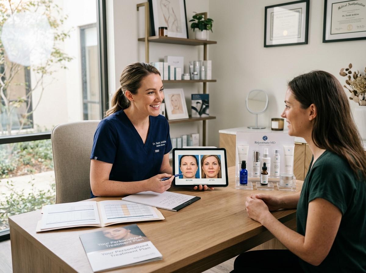 Medical consultation for combination chemical peel treatment planning